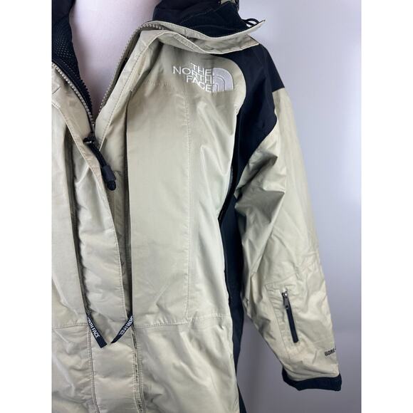 The North Face Gore Tex Light Parka Jacket Shell Beige Black Women's Size Large - Picture 6 of 16